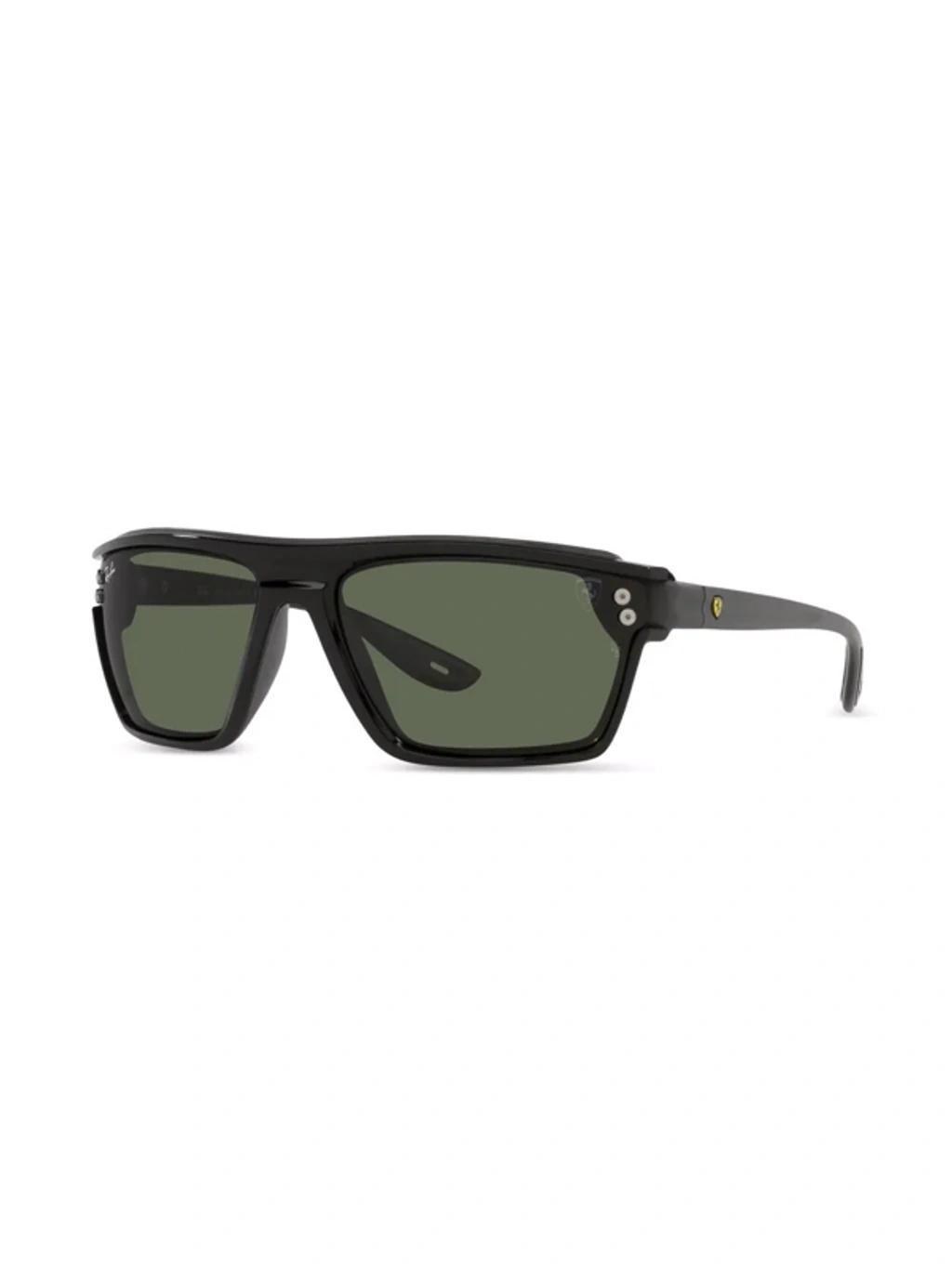 RAY BAN X Scuderia Ferrari Rectangle-frame Sunglasses In Black Product Image