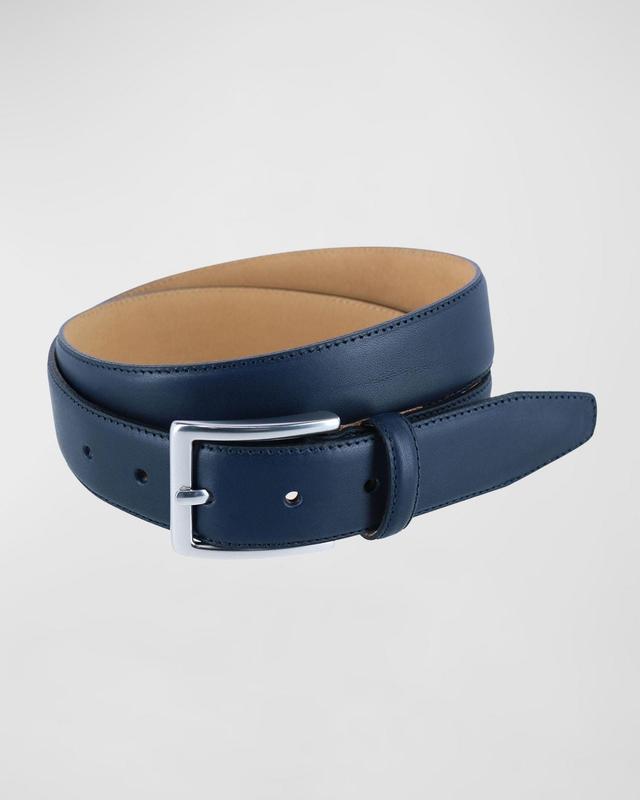 Trafalgar Men's Orion Calfskin Dress Belt, 35mm - Size: 44in / 110cm - Navy Product Image