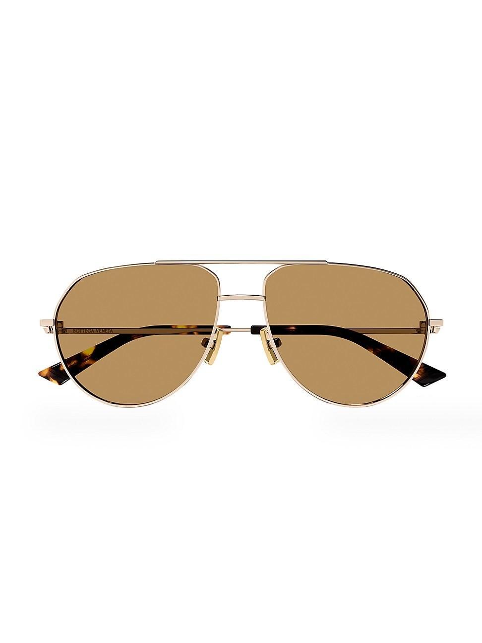 Mens Double-Bridge Metal Aviator Sunglasses Product Image