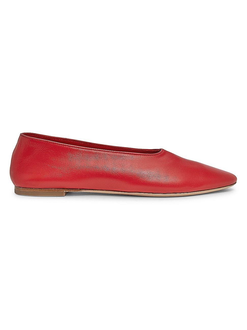 Womens Alba Leather Ballet Flats Product Image