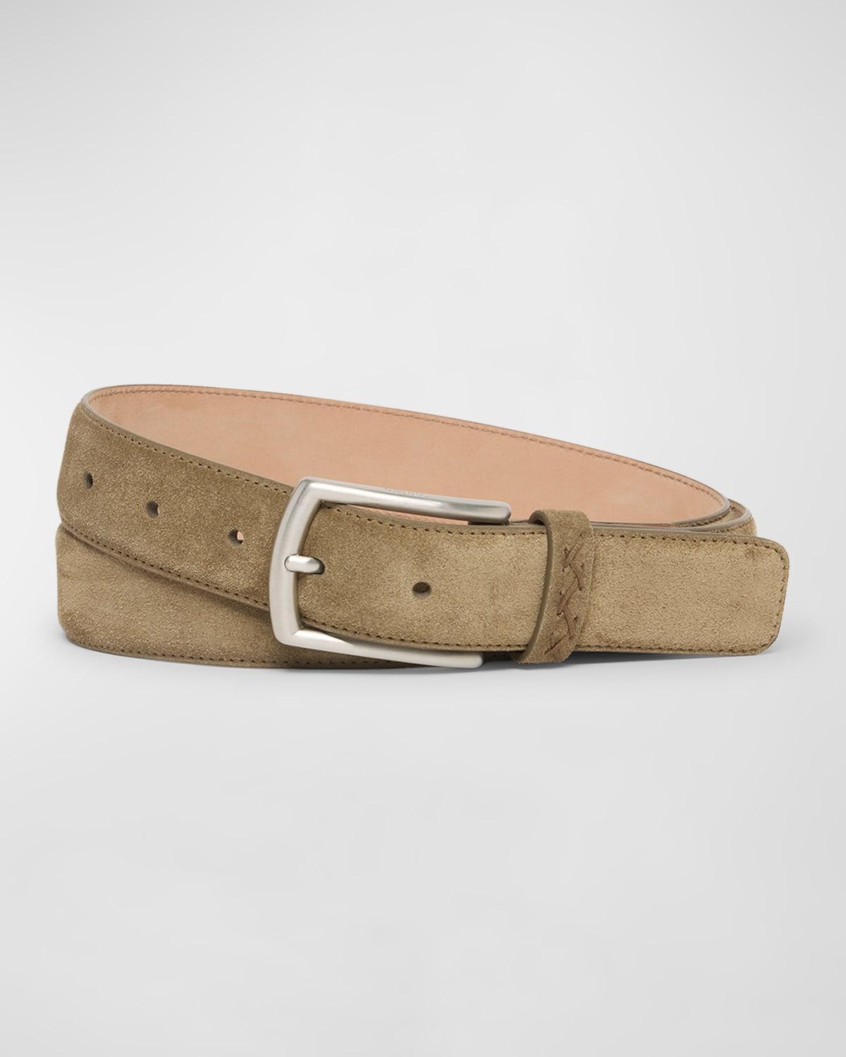 Mens Triple Stitch Leather Belt Product Image