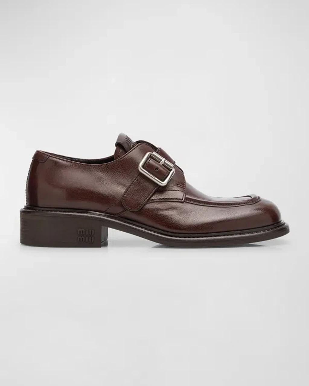 MIU MIU Monk Strap Shoe In Moro product image