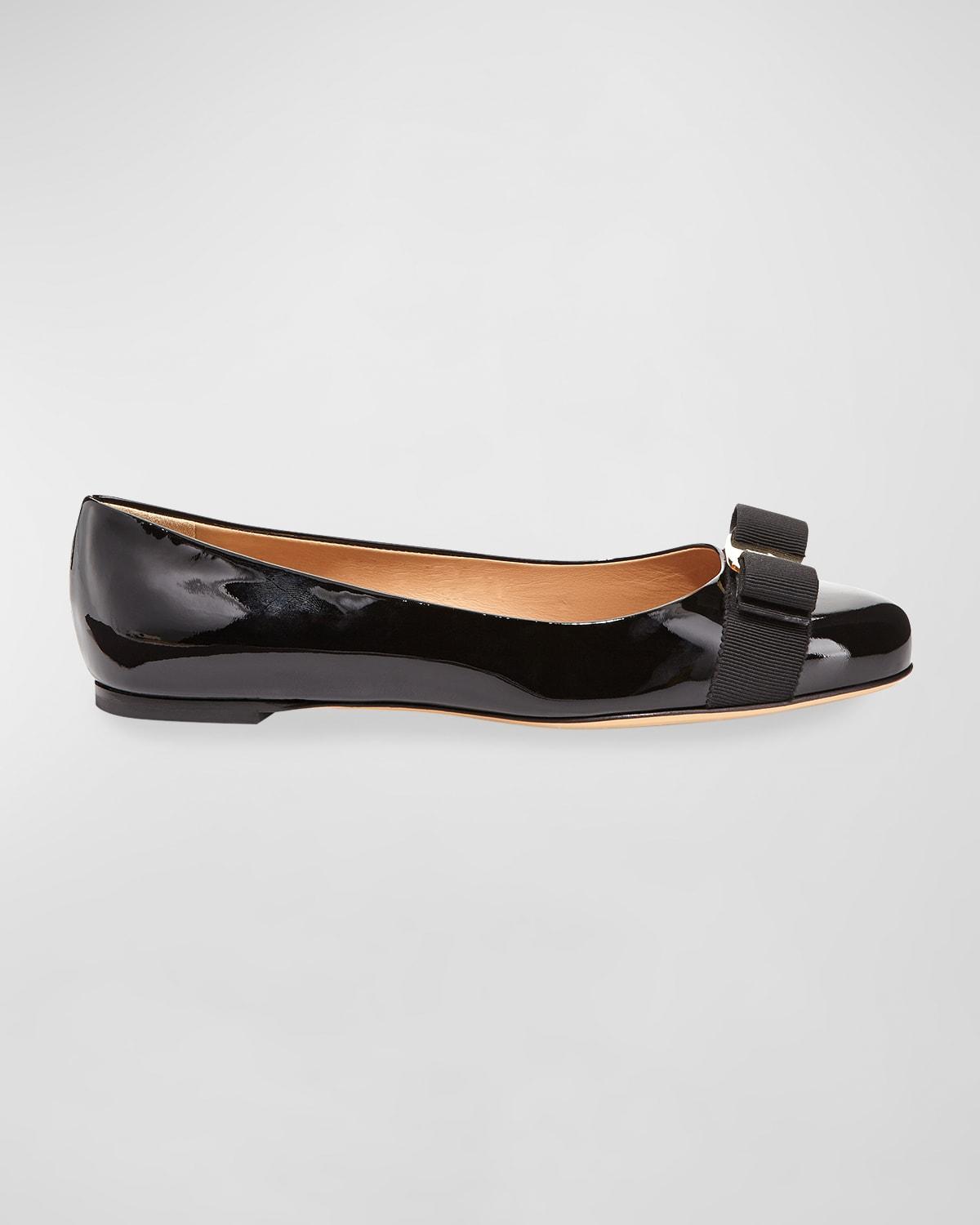 FERRAGAMO Varina Leather Flat Product Image