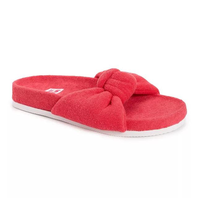 MUK LUKS Nura Knotted Plush Womens Slide Slippers Product Image