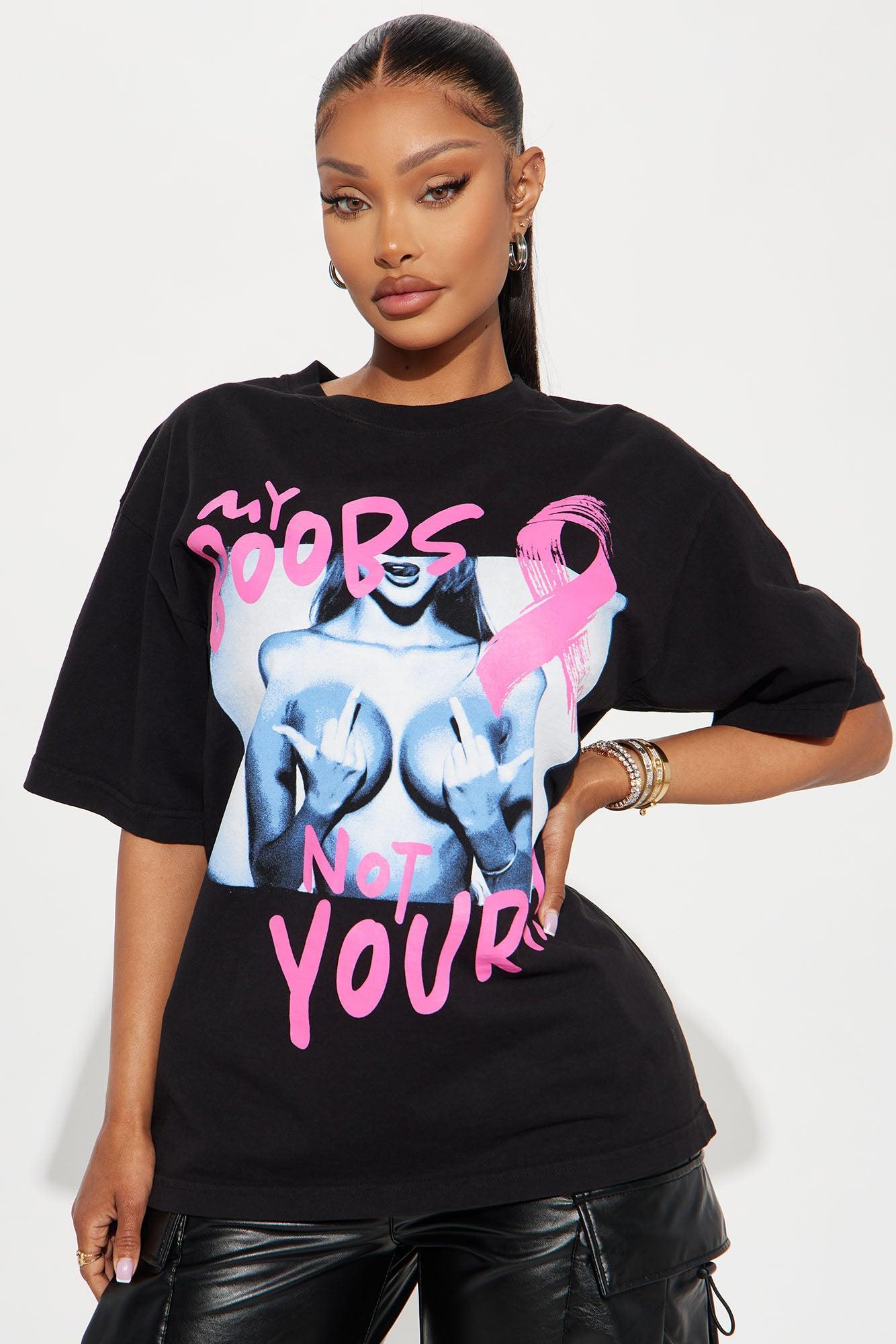 My Boobs Not Yours Tee - Black Product Image