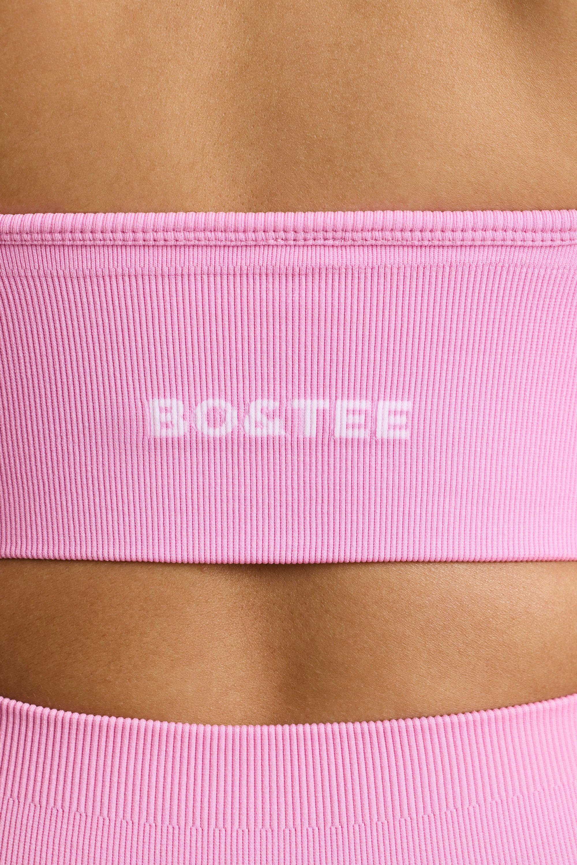 V-Neck Define Luxe Sports Bra in Bubblegum Pink Product Image