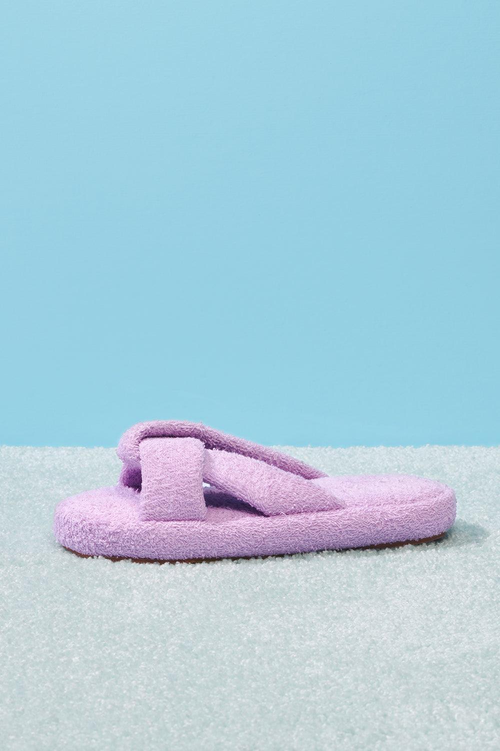 Juna Terry Slide Sandal - Lilac Product Image