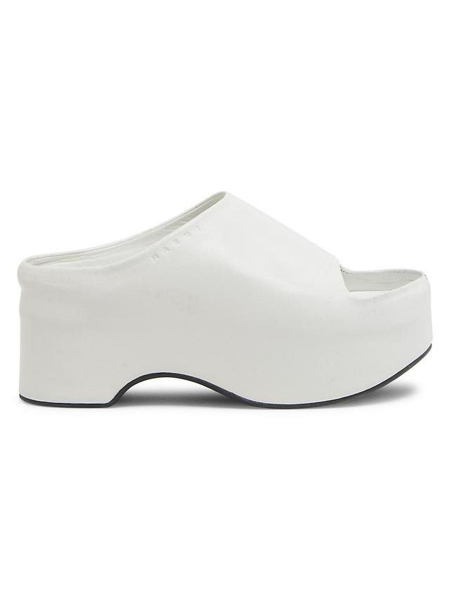 Womens 45MM Monochromatic Leather Clog Sandals Product Image