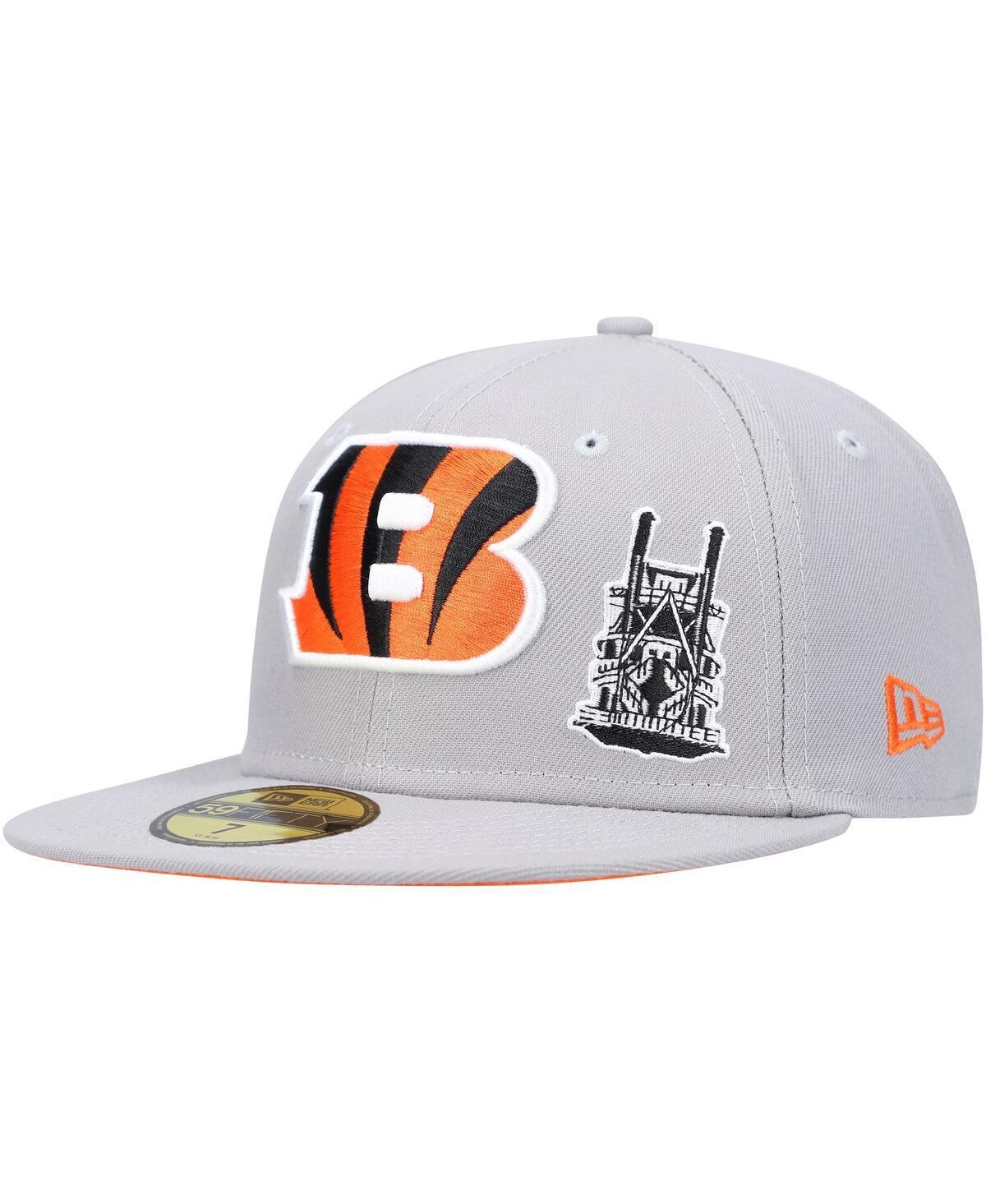 Mens New Era Gray Cincinnati Bengals City Describe 59FIFTY Fitted Hat Product Image