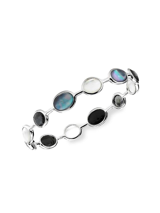 Womens Luce Sterling Silver & 12-Stone Bangle Product Image