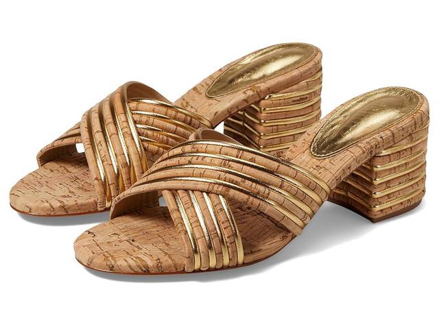 Schutz Latifah Mule (ouro claro / natural) Women's Sandals Product Image