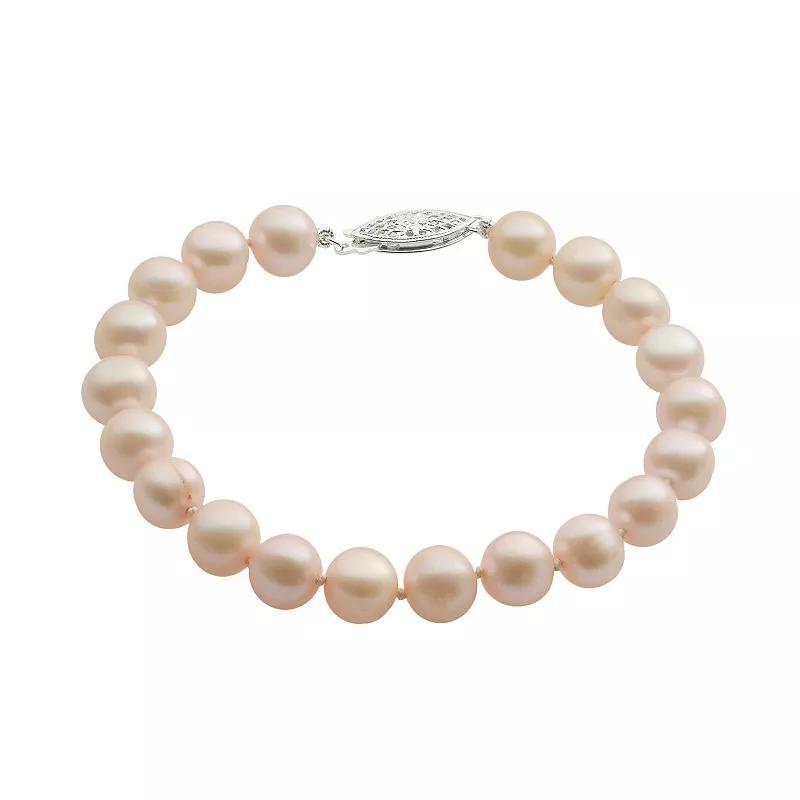 PearLustre by Imperial Dyed Freshwater Cultured Pearl Sterling Silver Bracelet, Womens Orange Product Image