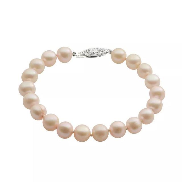 PearLustre by Imperial Dyed Freshwater Cultured Pearl Sterling Silver Bracelet, Womens Pink Product Image