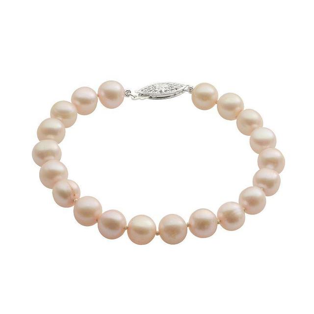 PearLustre by Imperial Dyed Freshwater Cultured Pearl Sterling Silver Bracelet, Womens Orange Product Image