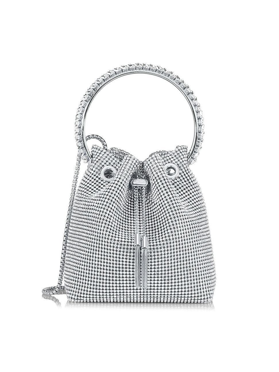 Womens Bon Bon Crystal Mesh Bucket Bag Product Image