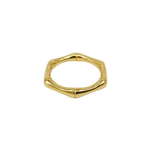 Adornia Gold-Tone Water-Resistant Bamboo Band Ring Product Image