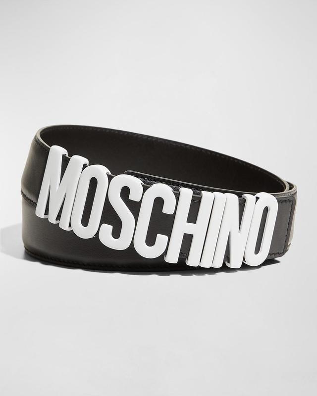 Mens Leather Logo Belt Product Image