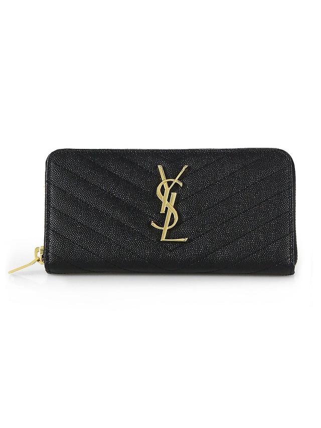 Womens Monogram Matelasse Leather Zip-Around Wallet Product Image