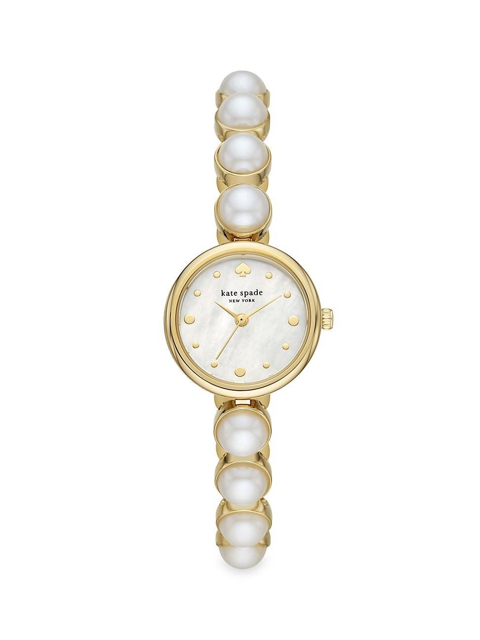 Womens Goldtone Stainless Steel & Cubic Zirconia Bracelet Watch Product Image