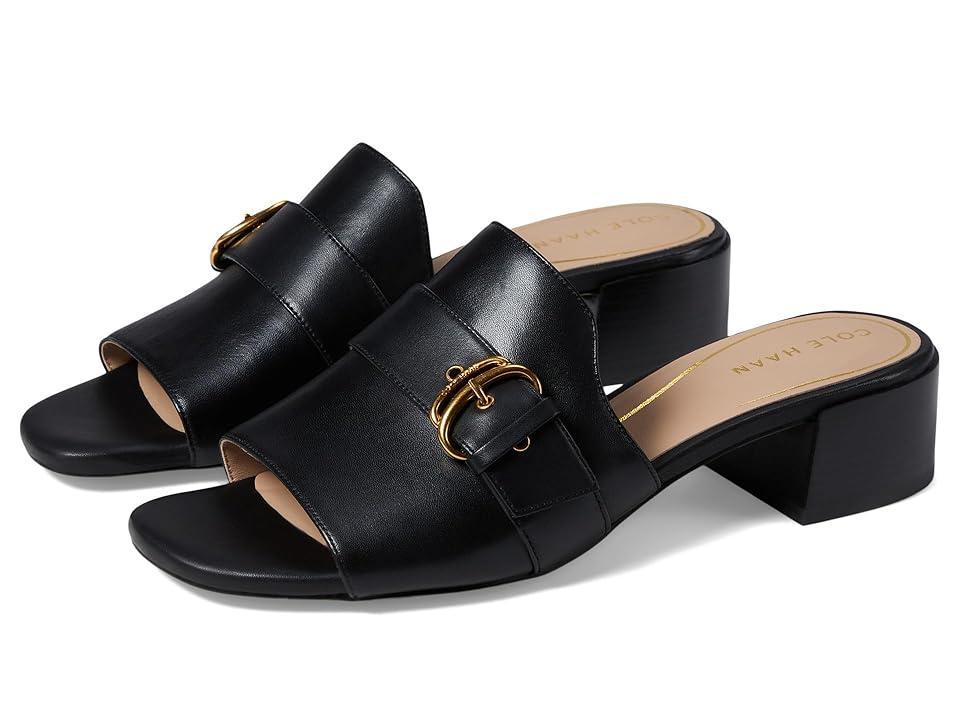 Cole Haan Crosby Slide Sandal Leather/Black Stack) Women's Sandals Product Image