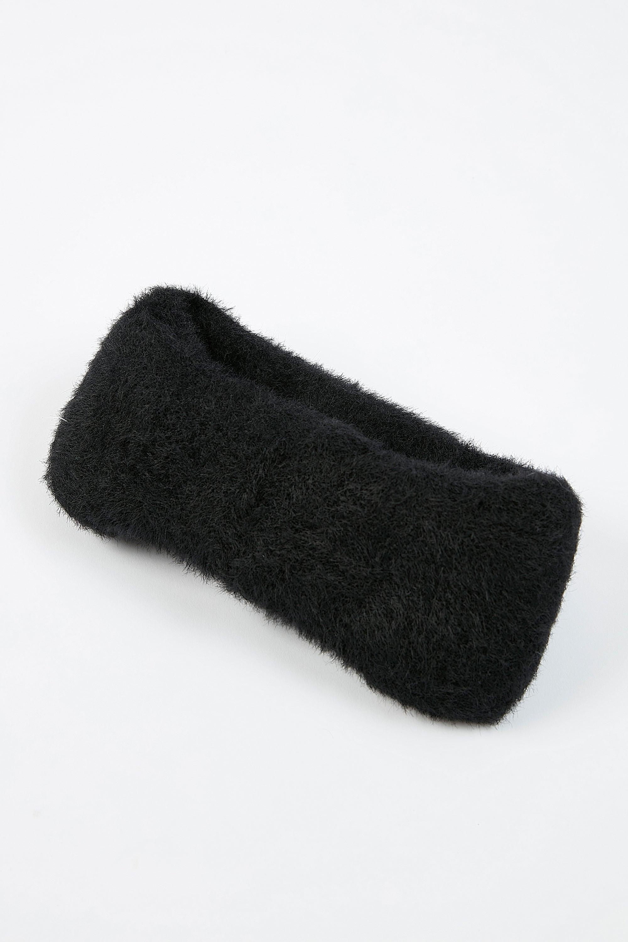 Faux Fur Headband in Black Product Image