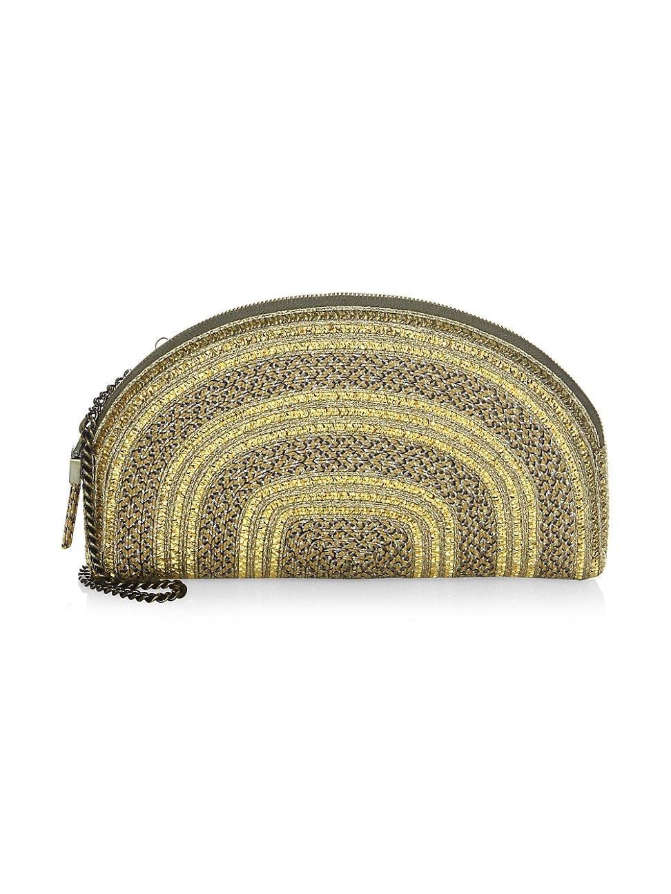 Croissant Striped Metallic Clutch product image