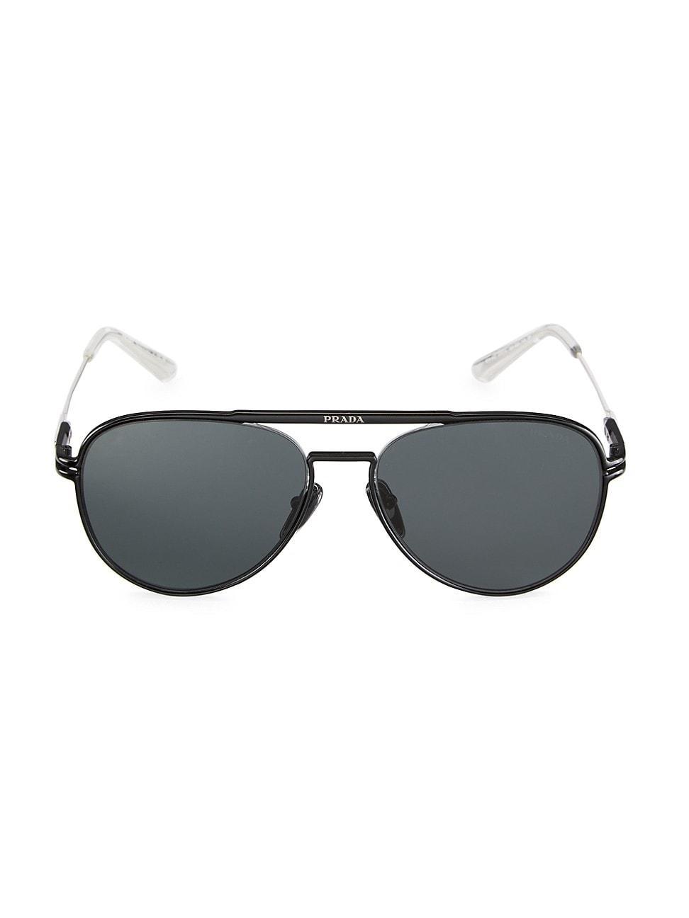 Mens 57MM Pilot Sunglasses Product Image