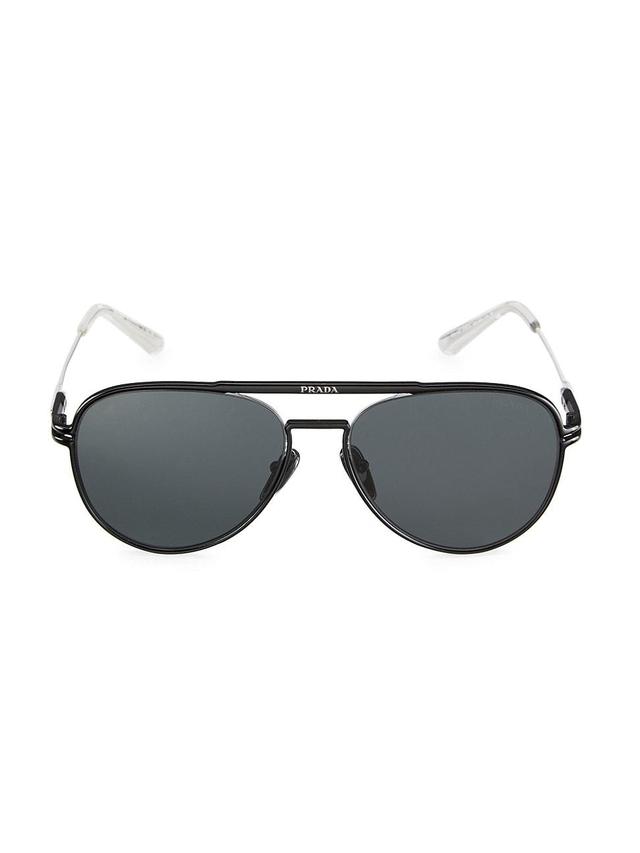 Mens 57MM Pilot Sunglasses Product Image