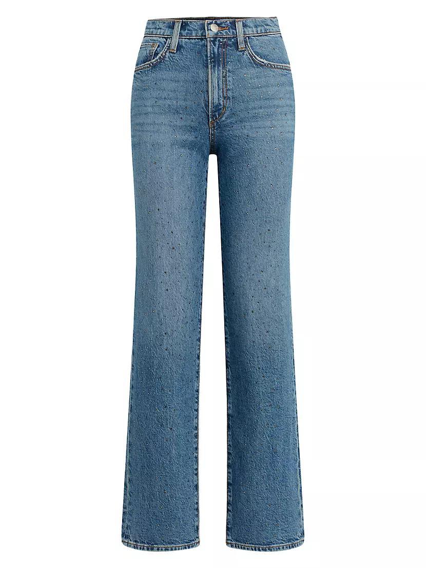 The Margot Embellished High-Rise Straight-Leg Jeans Product Image