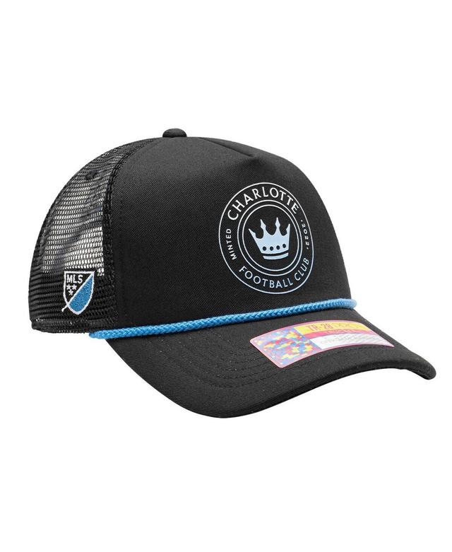 Fan Ink Mens Black Charlotte Fc Atmosphere Trucker Adjustable Hat Product Image