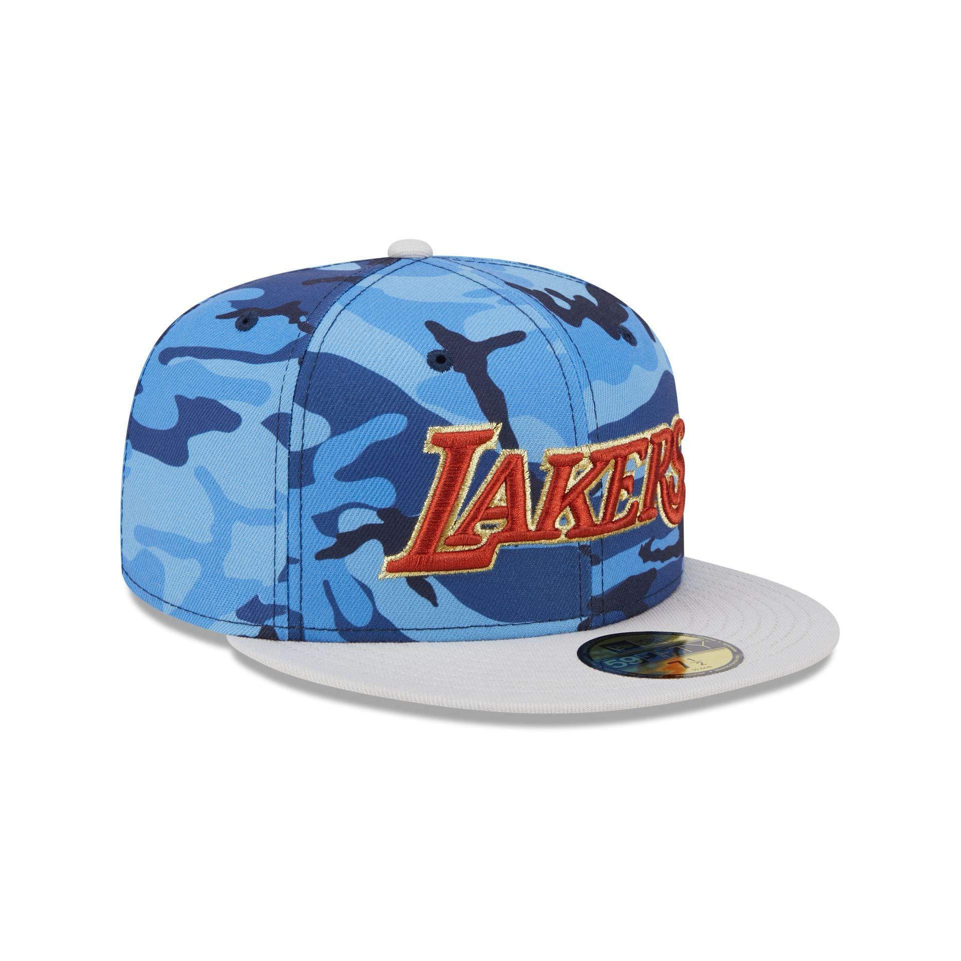 Los Angeles Lakers Blue Camo 59FIFTY Fitted Hat Male Product Image