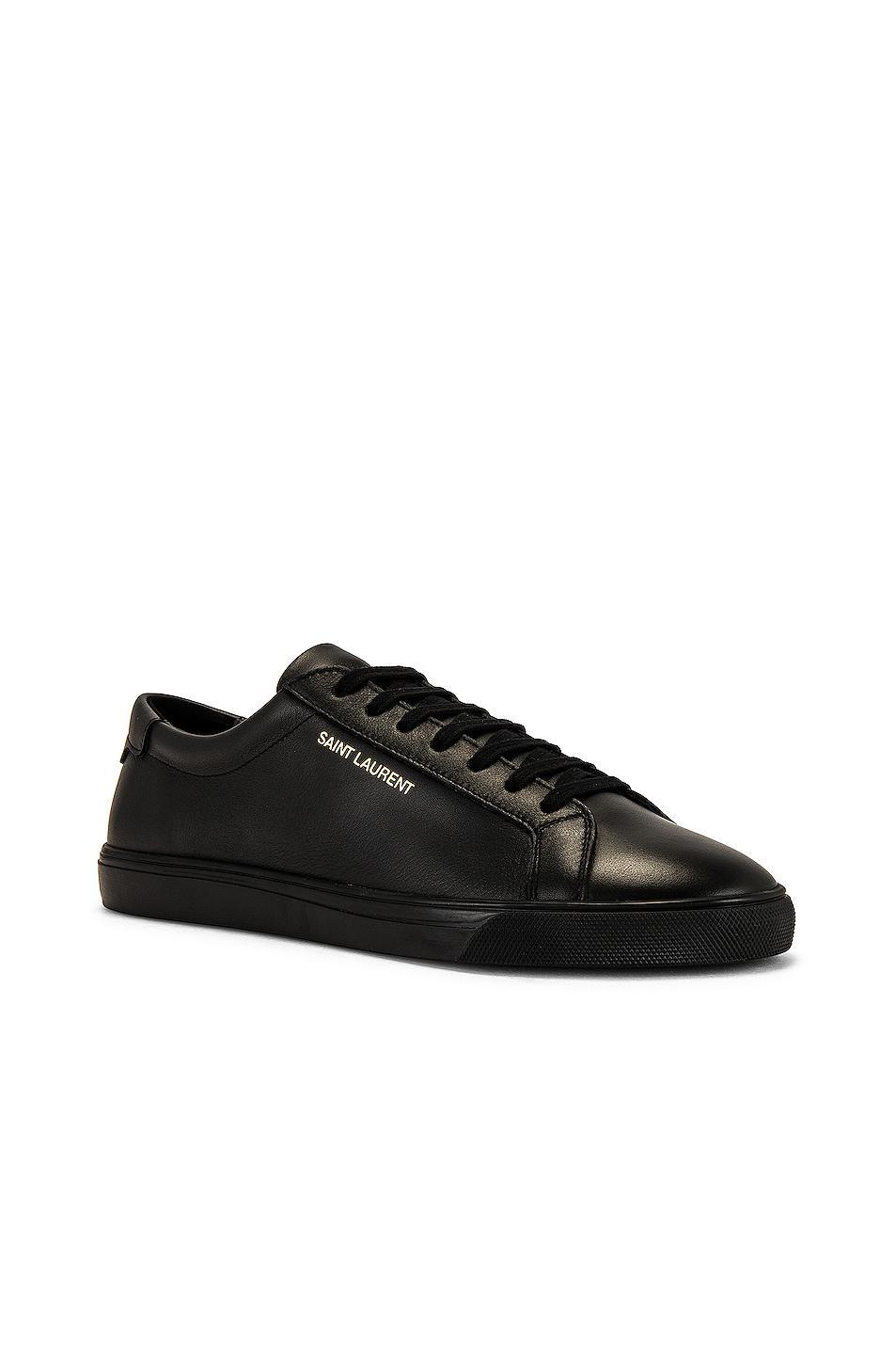 Saint Laurent Andy Sneaker in Black - Black. Size 42 (also in 41, 43, 44, 45). Product Image