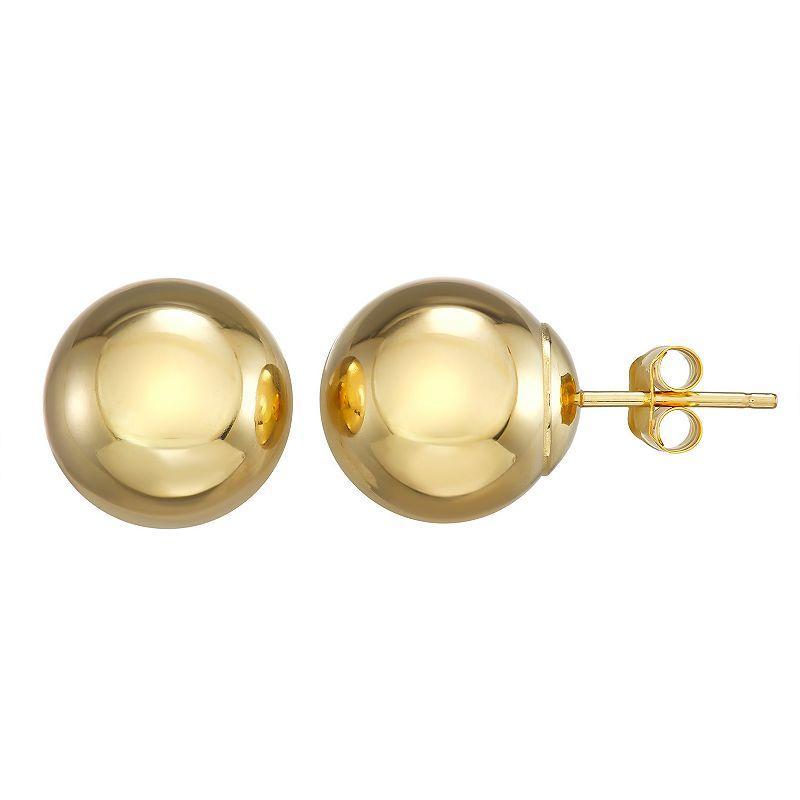 Forever 14K Gold Ball Stud Earrings, Womens, Yellow Product Image