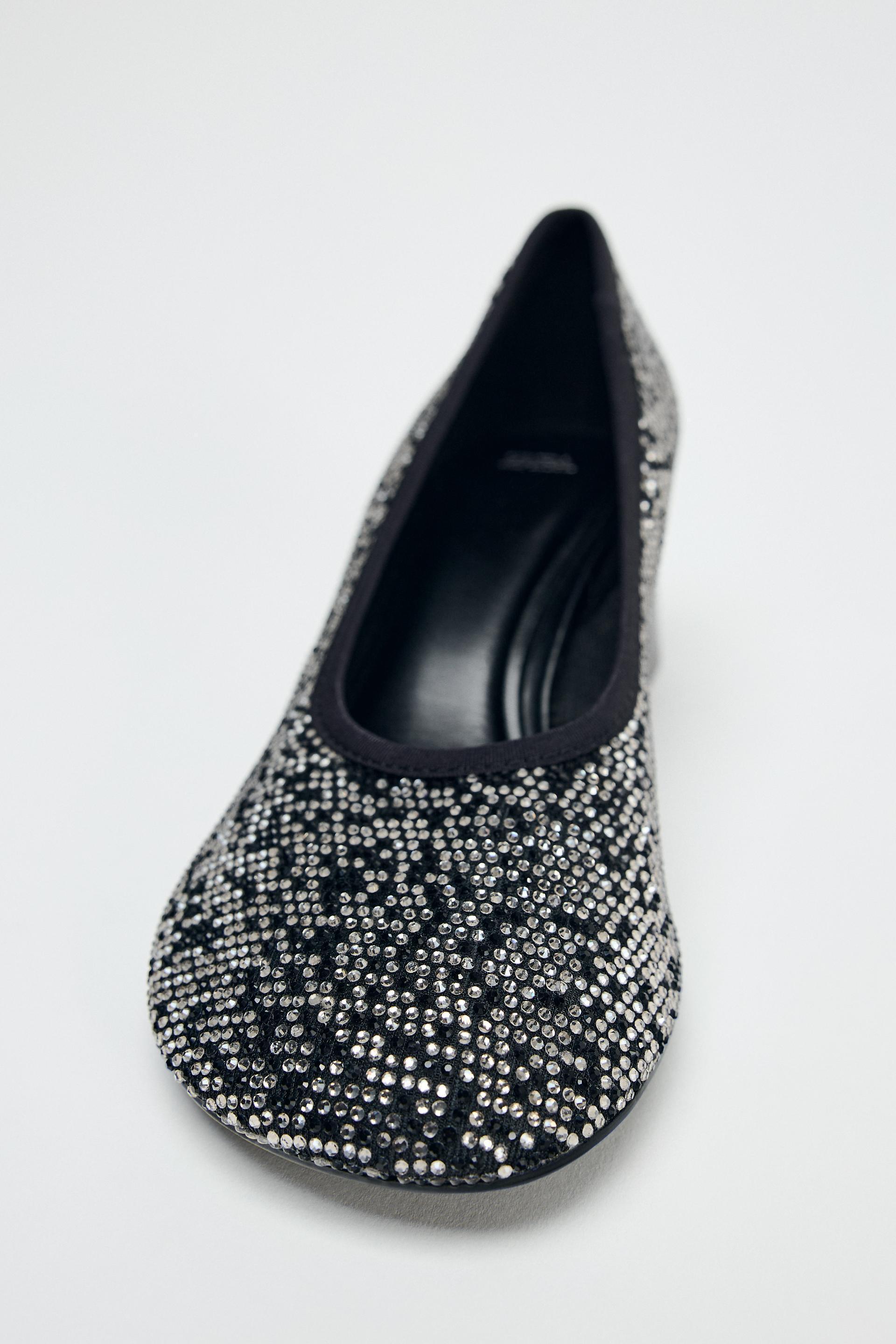 RHINESTONE HEELED SHOES Product Image