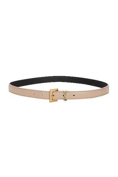 Saint Laurent Monogramme Belt in Nude Product Image