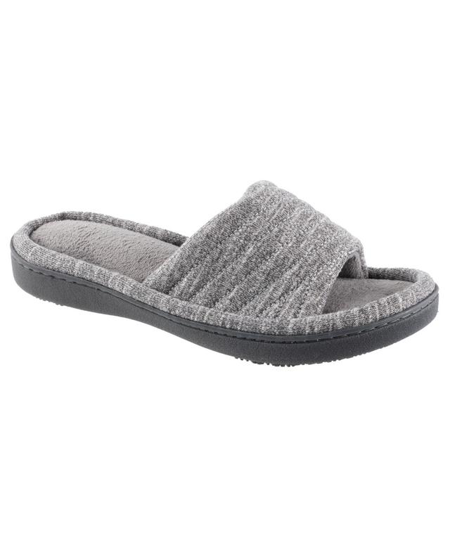 isotoner Andrea Space Knit Womens Slide Slippers Grey Product Image