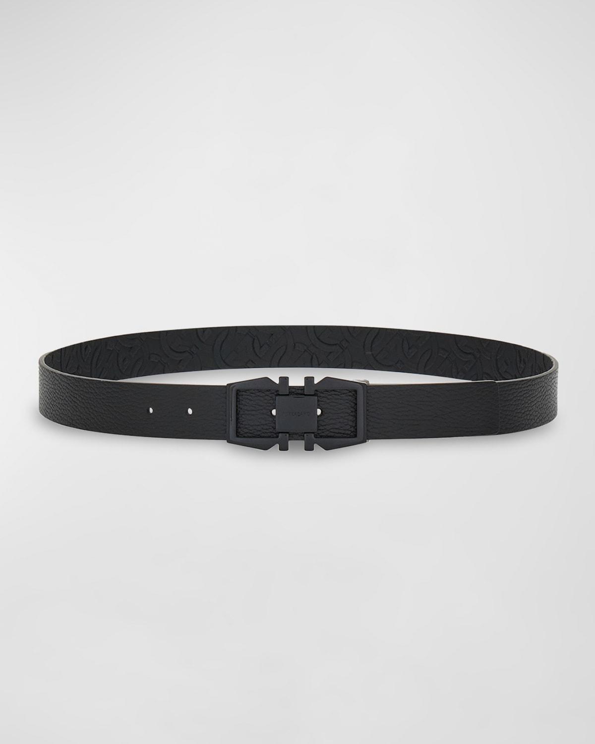 Mens Gancini-Embossed Reversible Leather Belt Product Image