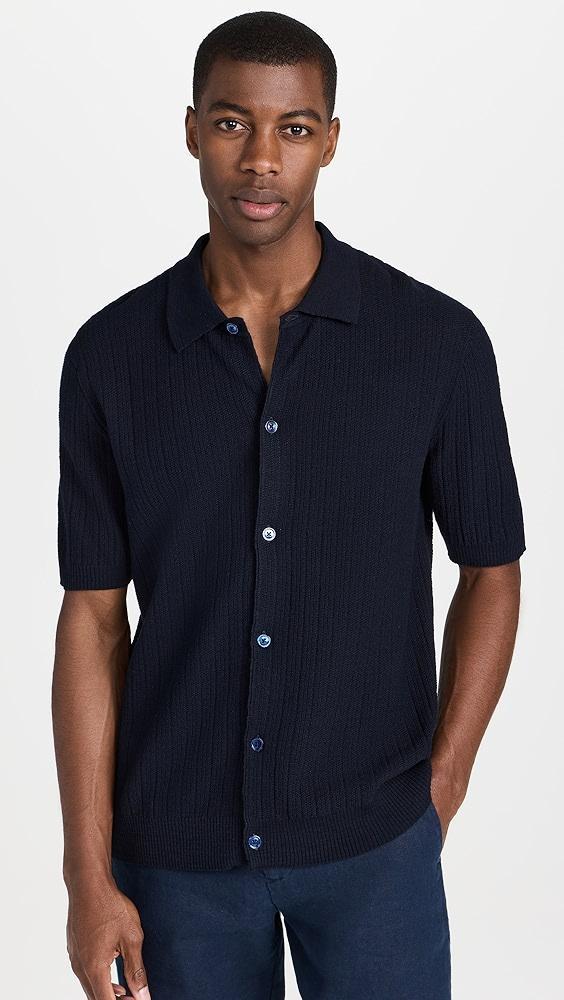 NN07 Nolan Knit Button Down Shirt | Shopbop Product Image