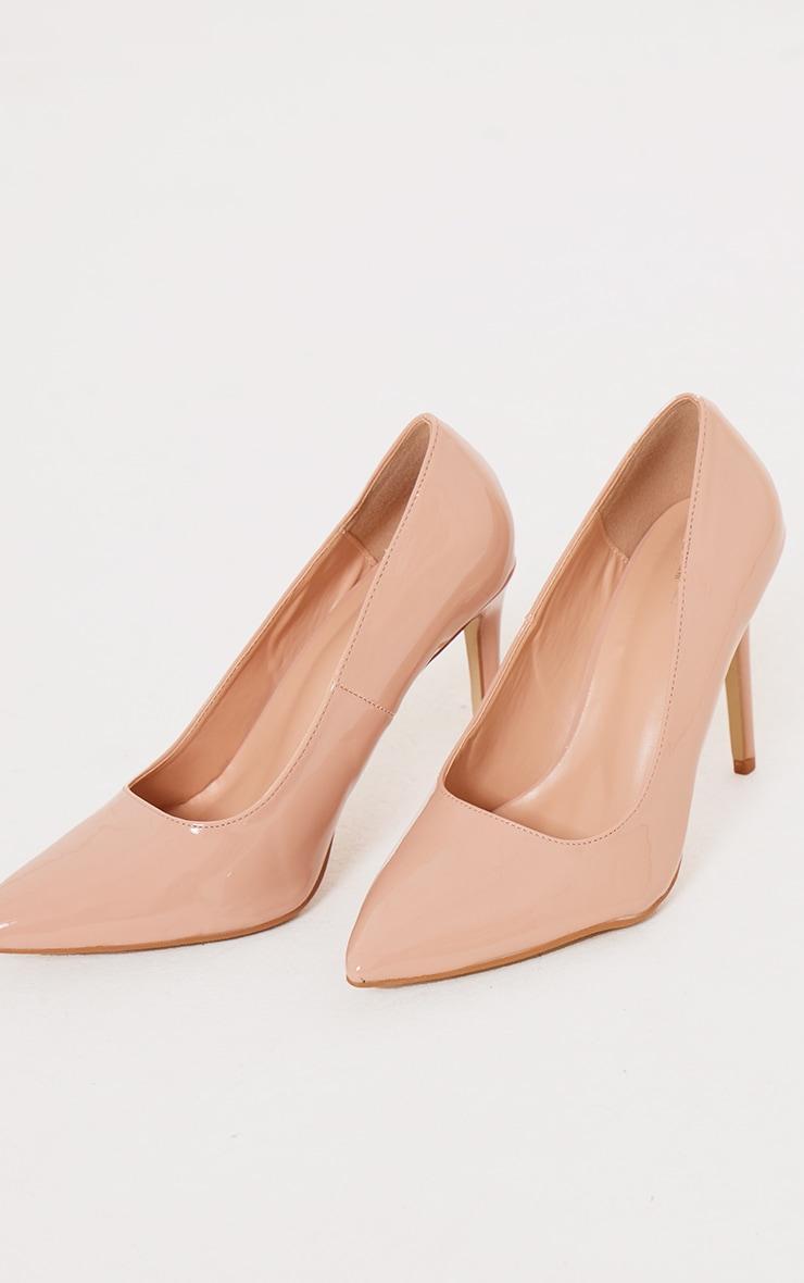  Nude Patent Wide Fit Court Heels Product Image