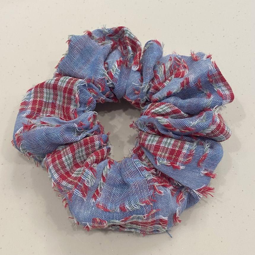 Plaid Hair Scrunchie / Hair Clip Product Image