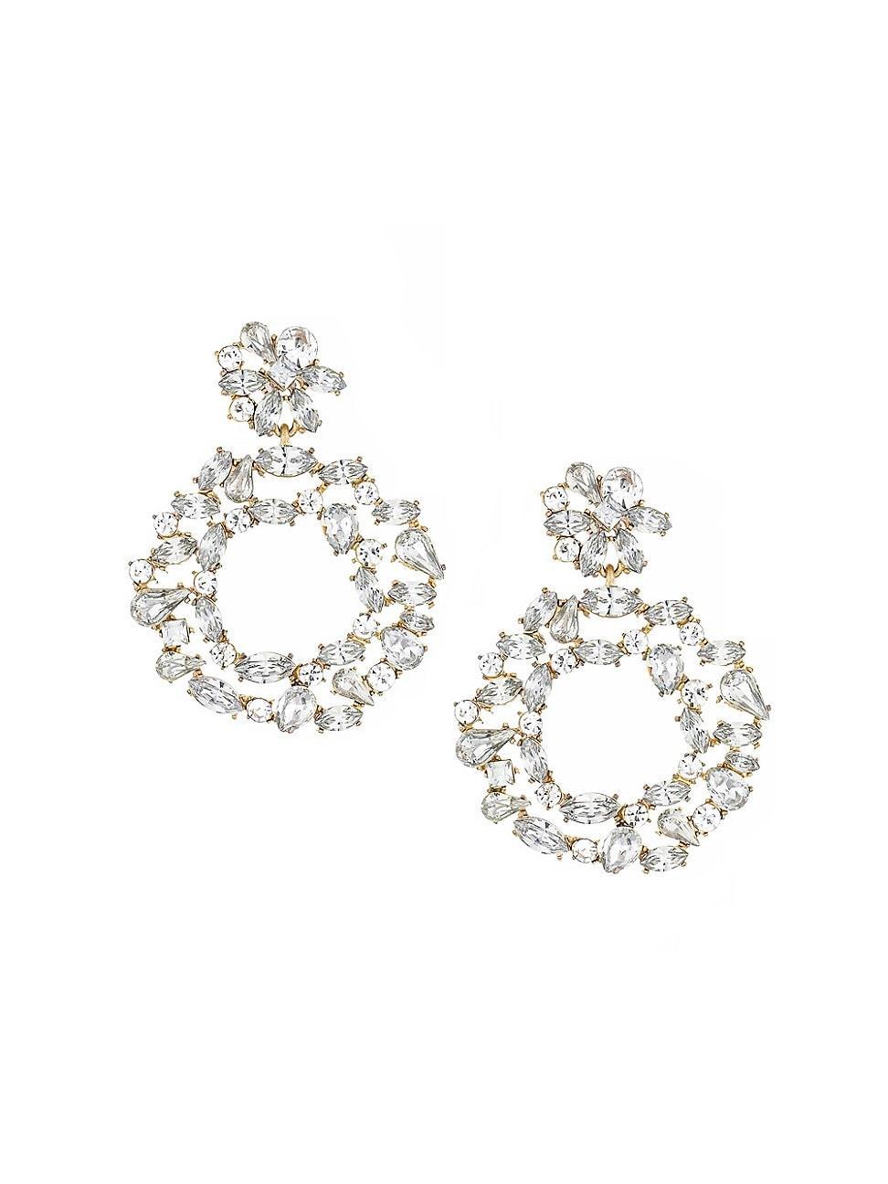 Womens Crystal Bouquet 18K Gold-Plate Crystal Drop Earrings Product Image