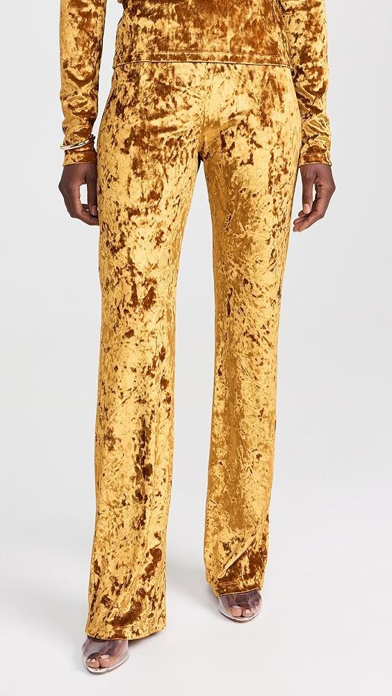 BruceGlen Crushed Velvet Wideleg Pants | Shopbop Product Image