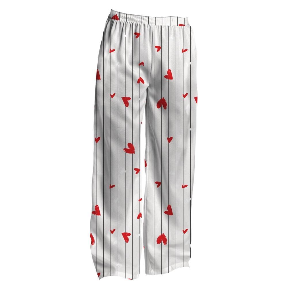 Men's Heart Pajama Pants - Beige Product Image