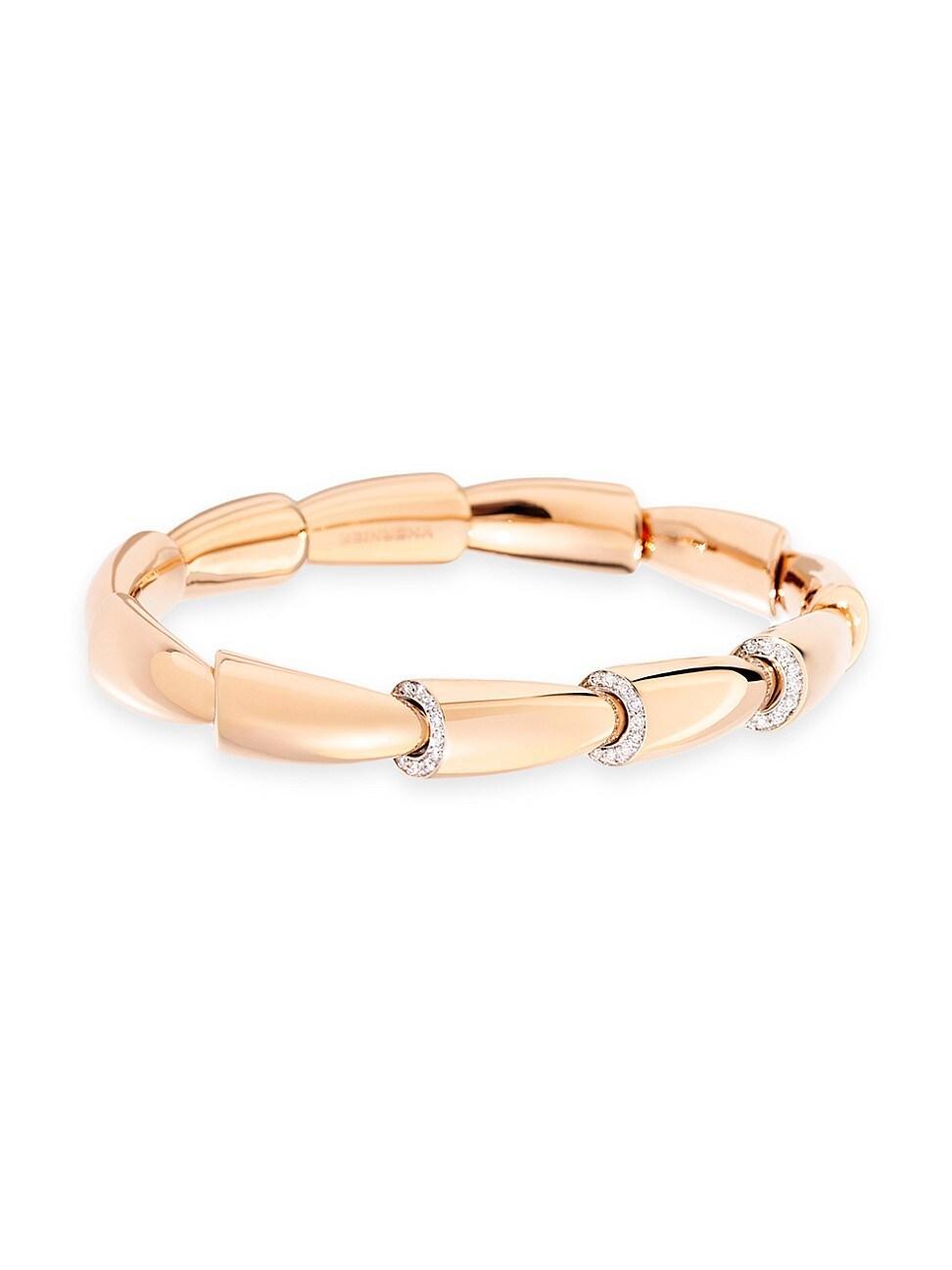 Womens Calla 18K Rose Gold & Diamond Bracelet Product Image