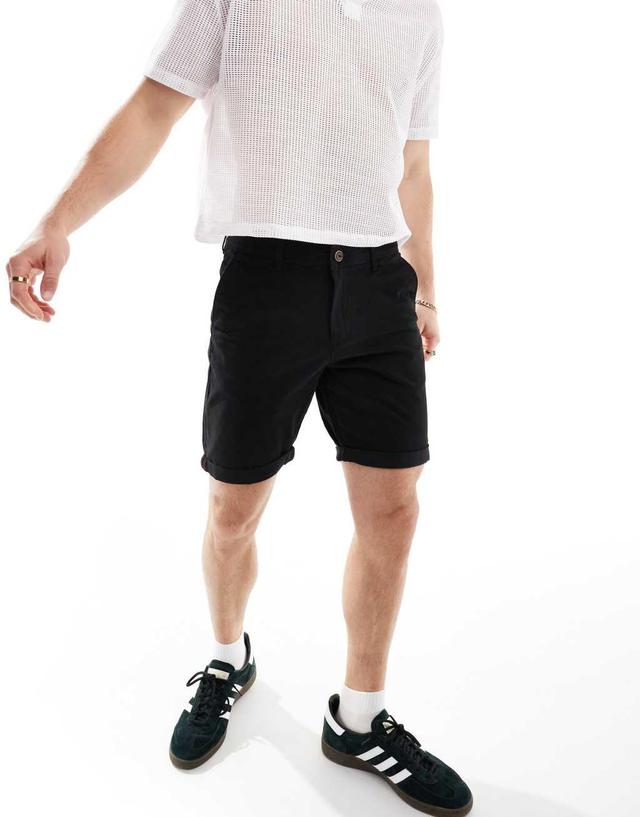 Jack & Jones chino shorts in black Product Image