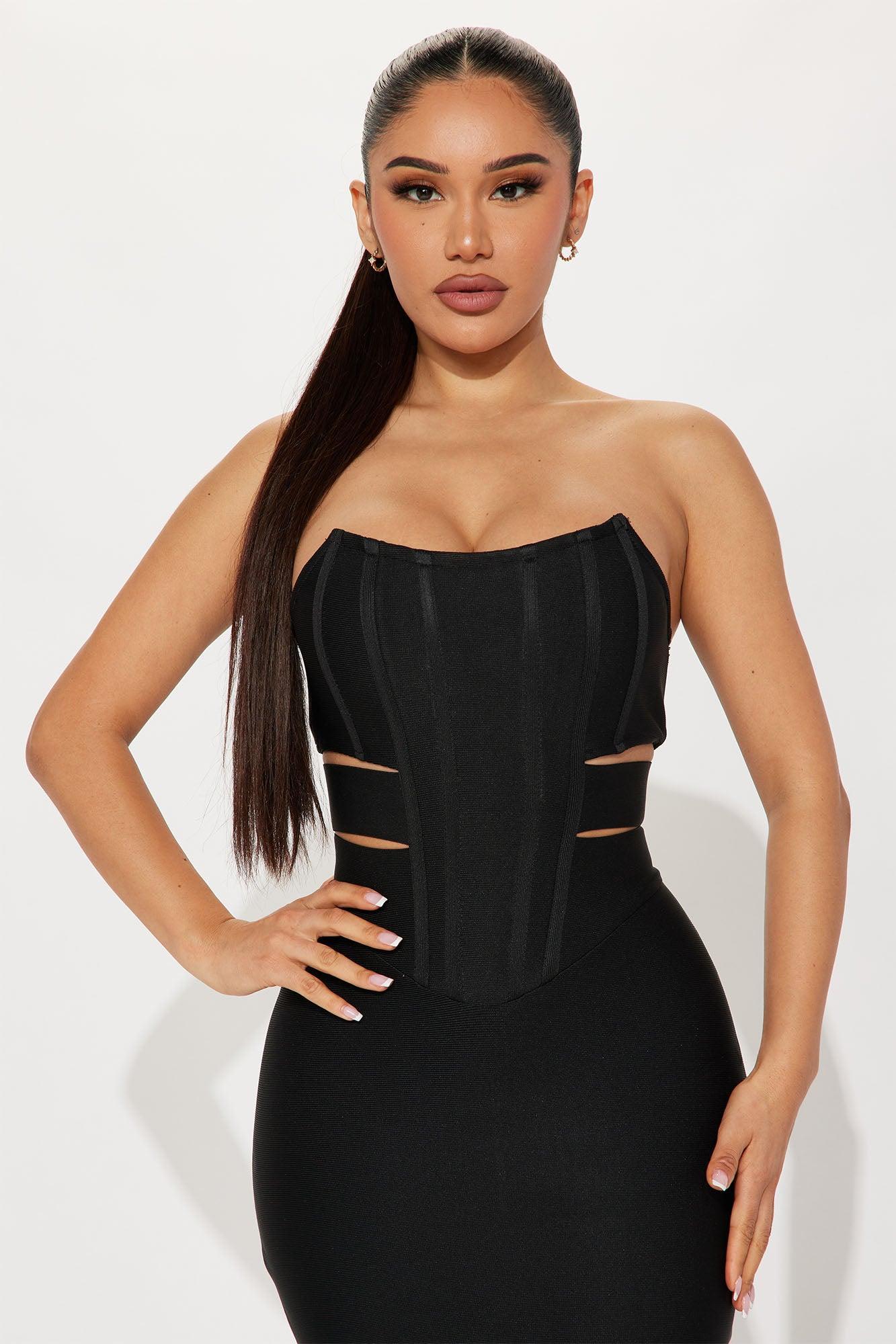 Briana Bandage Mini Dress - Black Product Image