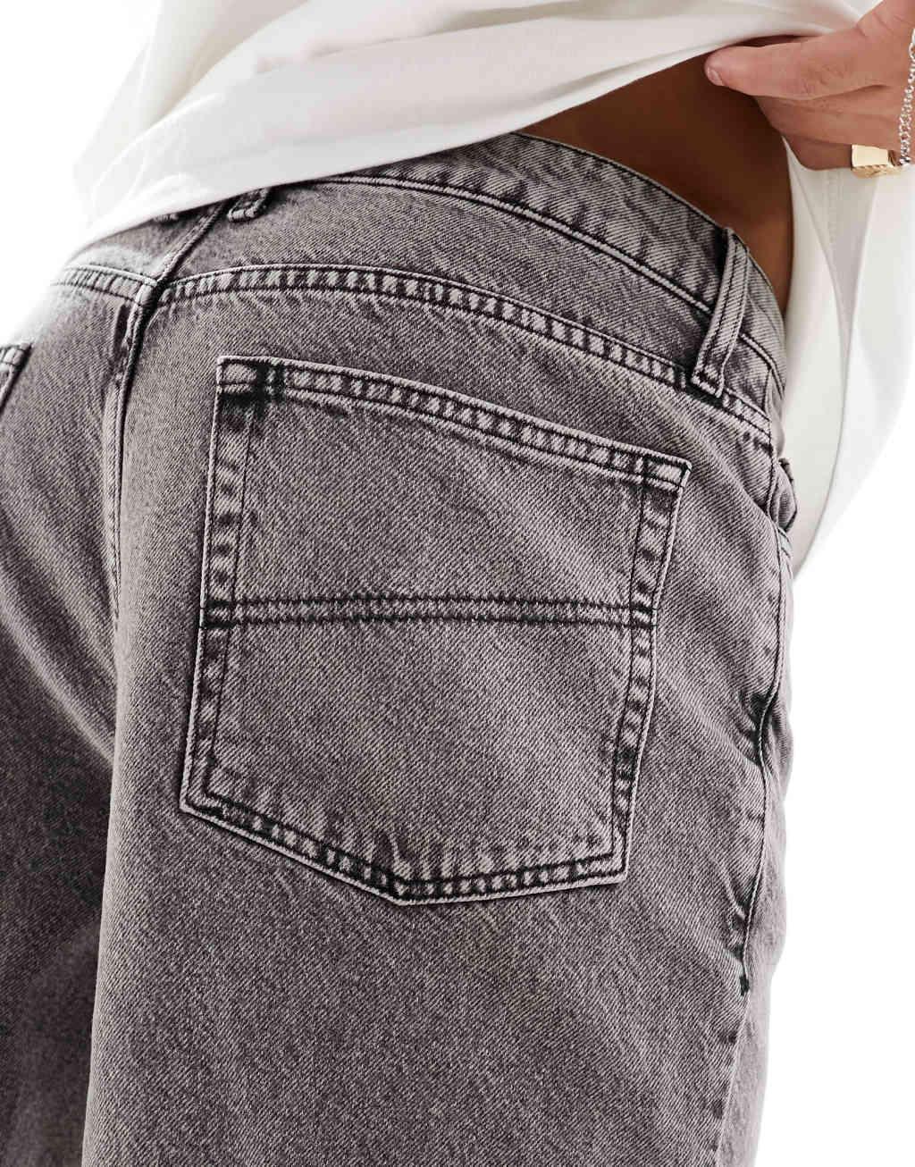 COLLUSION low rise baggy jeans in gray Product Image