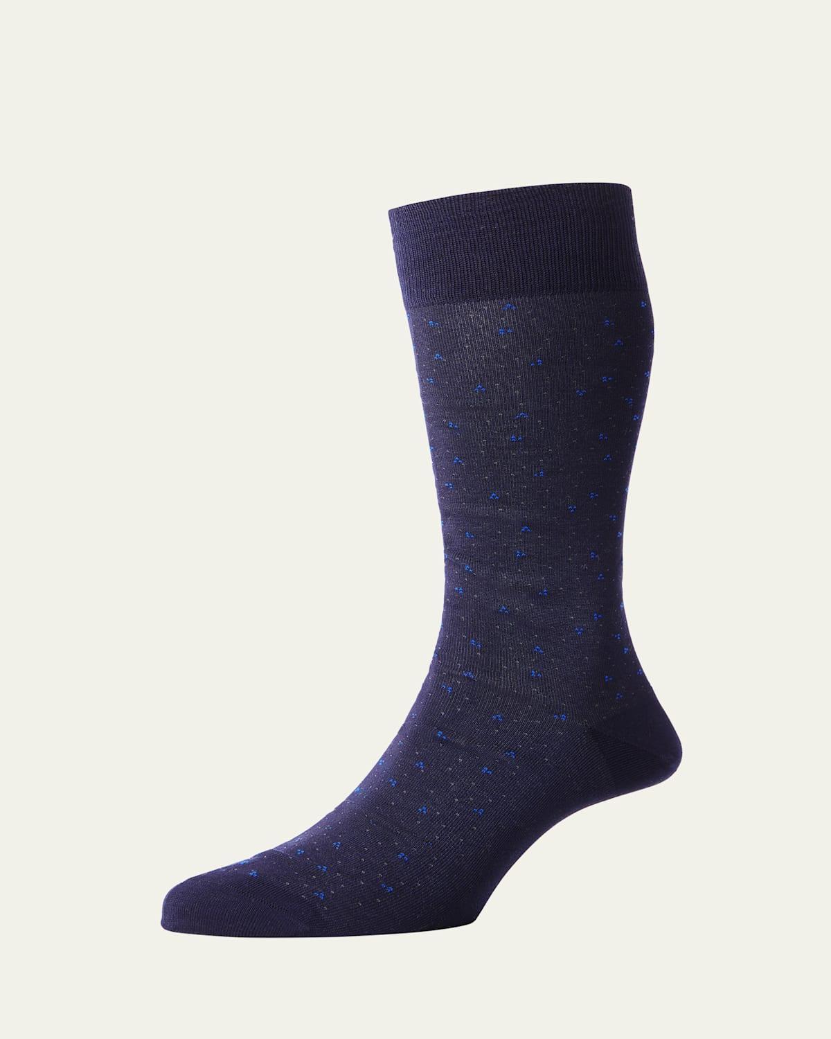 Mens Crompton Mini-Dot Crew Socks Product Image