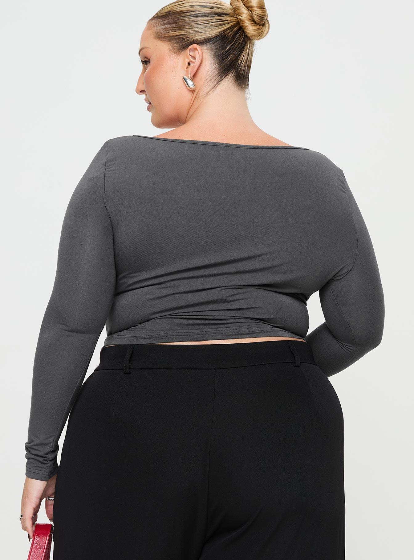 Moylan Long Sleeve Top Grey Curve Product Image