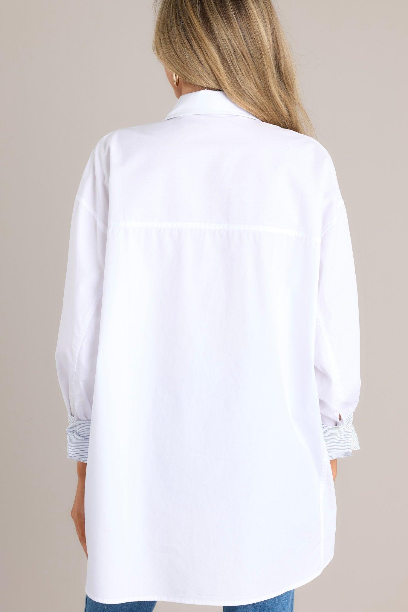 Chic Sophistication Cotton White Button Front Top Product Image